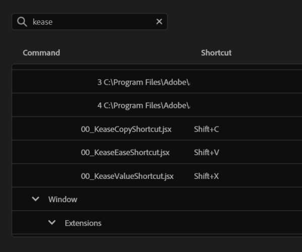 Kease extension for After Effects - Kease Installation